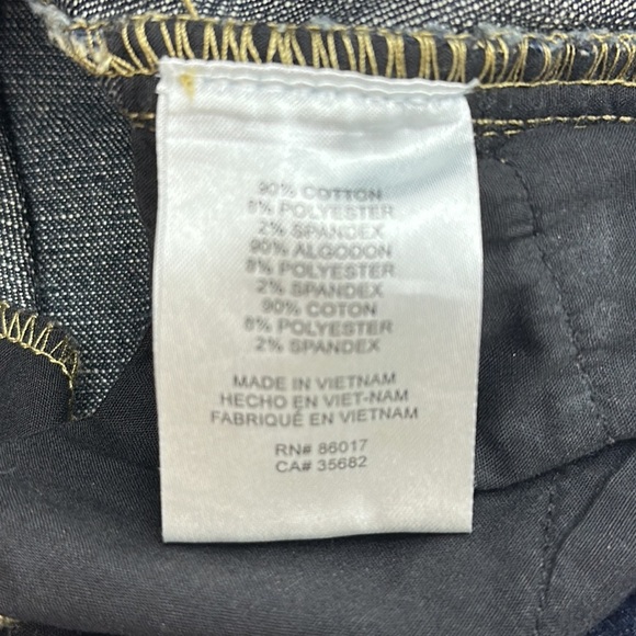 Bebe Distressed Dark Denim Pencil Skirt Size 25 - Picture 6 of 6